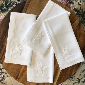 Sferra- Classico “S” Dinner Napkins, S/4